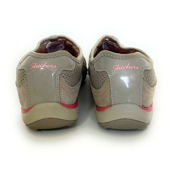 Skechers Women’s 8.5 Relaxed Fit Memory Foam Taupe Pink Slip‎ On Shoes Sneakers - Picture 3 of 10